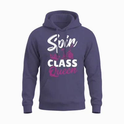 Spin Class Queen Spinning Class Unisex Hoodie - Heather Sport Dark Navy