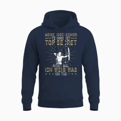 Bogenschießen Lustiges Design Bogenschießen Meine Bogenschieß Technik Archery Unisex Hoodie - Navy