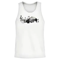 Trumpet Unisex Tank Top - White – 2