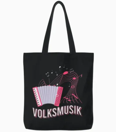 Folk Music Party Festival Outfit German Hits Tote Bags - Black