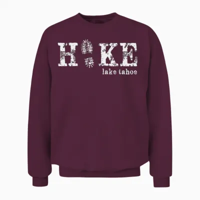 Hike Lake Tahoe Unisex Sweatshirt - Maroon