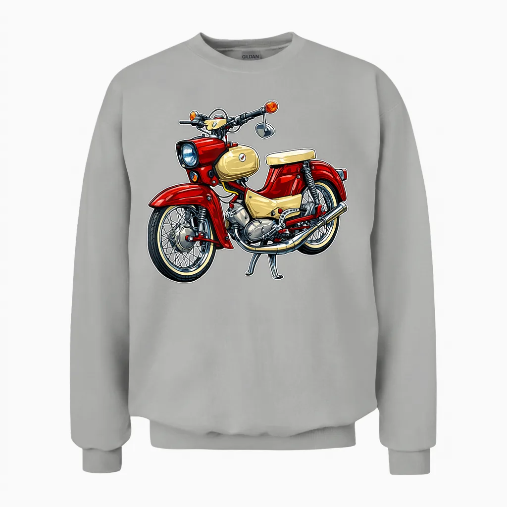 Simson Sr4-2 Star Mofa Kult Motorrad Ddr Klassiker Retro Unisex Sweatshirt in Ash