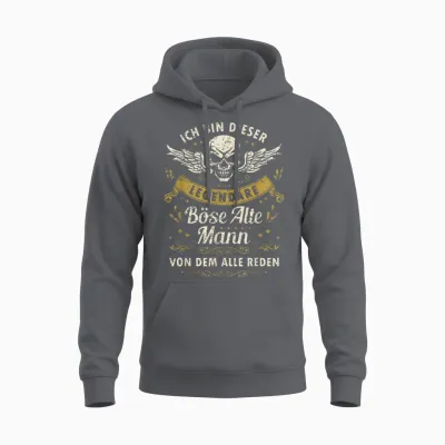 I Am This Legendary Bad Old Man T-Shirt, Black Unisex Hoodie - Charcoal