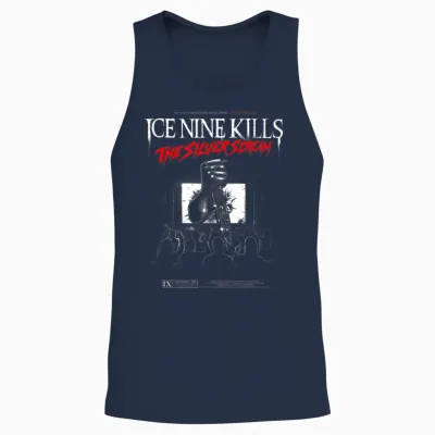 Ice Nine Kills the Silver Scream Cover T-Shirt, Black Unisex Tank Top - Navy