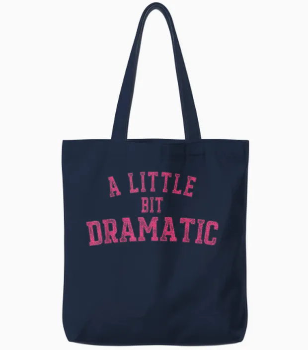Womens a Little Bit Dramatic Tote Bags in Navy