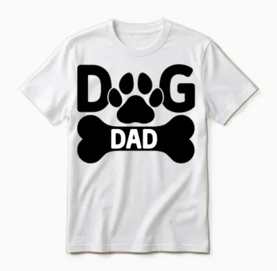 Dog Dad Unisex T-Shirt - White