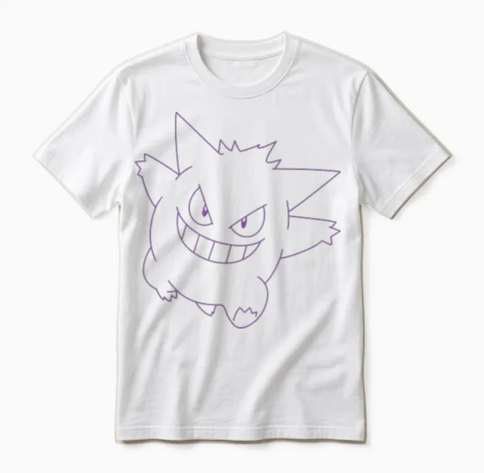 Pokémon Gengar Big Face Unisex T-Shirt in White