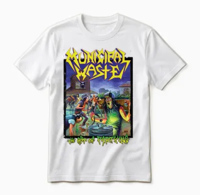 Municipal Waste the Art of Party T-Shirt, Black, S Unisex T-Shirt - White