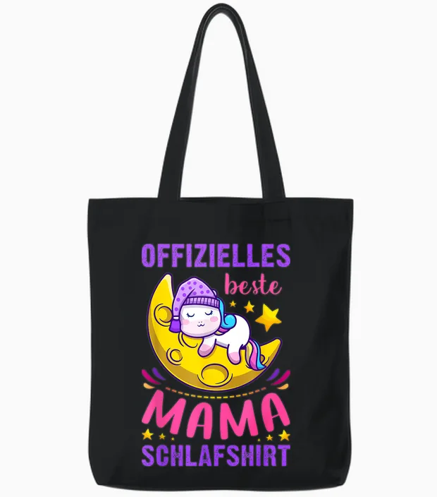 Muttertag, Offizielles Beste Mama Schlafshirt, Für Mutter Tote Bags in Black