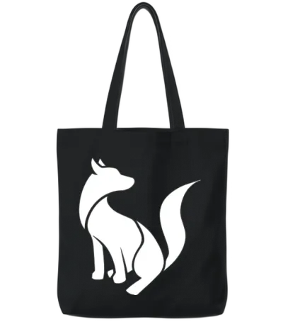 Fox Silhouette Kids Gift Lover Design 1 1 Tote Bags - Black