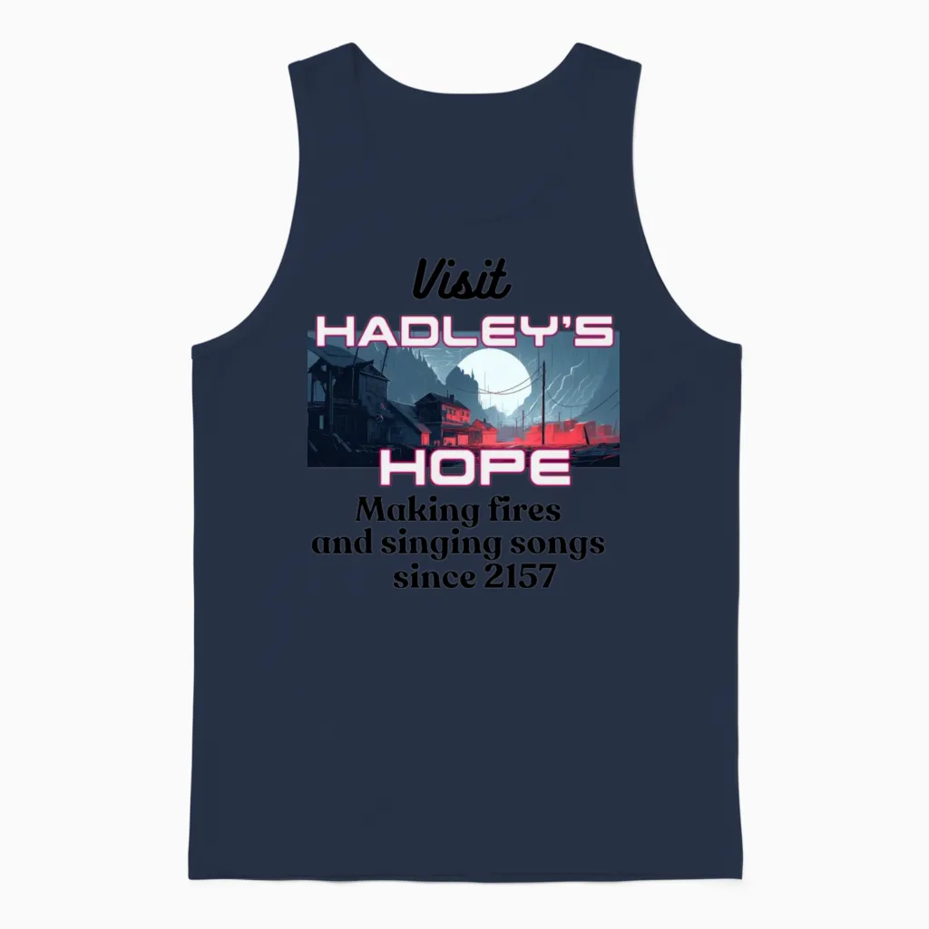 Visit Hadley's Hope Unisex Tank Top in Navy