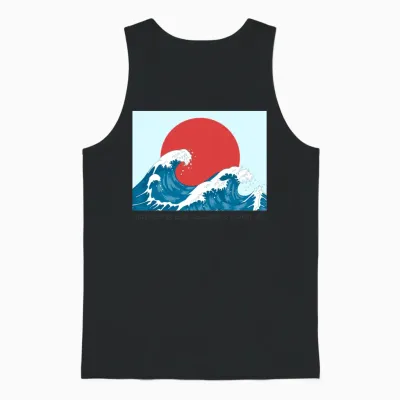 Waves Hunter Unisex Tank Top - Black