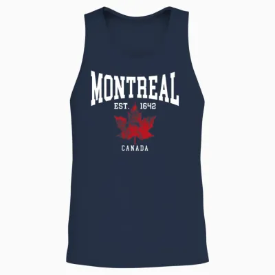 Montreal Unisex Tank Top - Navy