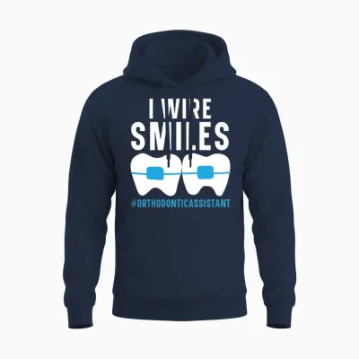 Orthodontic Assistant Job Dental Teeth Dentist Unisex Hoodie - Navy