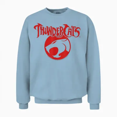 Thundercats Red Vintage Classic Logo Unisex Sweatshirt - Light Blue