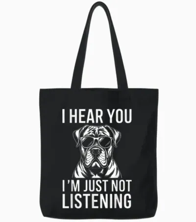 Cane Corso Lustiger Cane Corso Tote Bags - Black