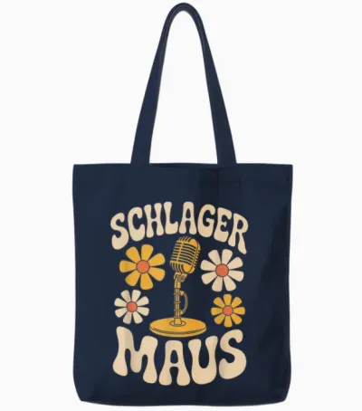 Schlager Maus Schlagerparty Jga Frauen Mädels Schlagermaus Tote Bags - Navy