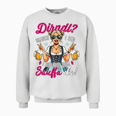 Passend Für Oktoberfest Outfit Damen Trachtenshirt Trachten Unisex Sweatshirt - White