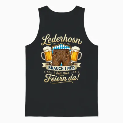 Trachtenshirt Herren Tracht Shirt Passend Für Oktoberfest Unisex Tank Top - Black