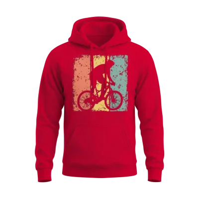 Biking Retro Unisex Hoodie - Red