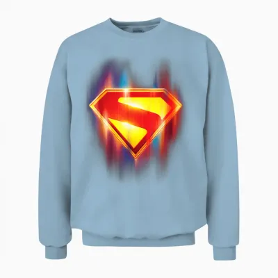 Superman (2025) Glowing Shield Unisex Sweatshirt - Light Blue