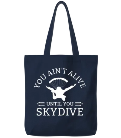 Skydive, Skydiving, Skydiver Tote Bags - Navy