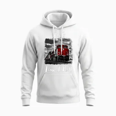 Funny Train Saying for Train Engineer & Freight Train Lovers Unisex Hoodie - White