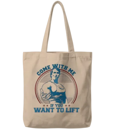 Arnold Schwarzenegger Tote Bags - Natural