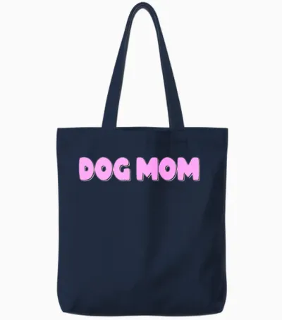 Dog Mom Tote Bags - Navy