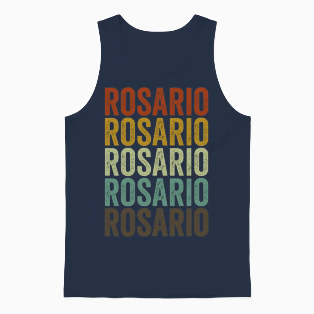 Rosario Argentina Retro Vintage Unisex Tank Top - Navy
