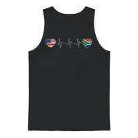 South Africa Unisex Tank Top - Black – 1
