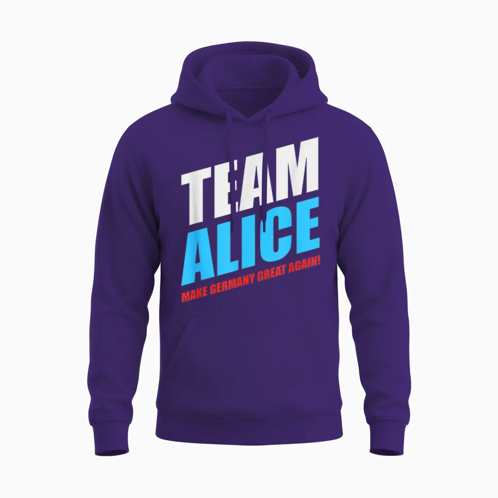 Make Germany Great Again β Team Alice Weidel Unisex Hoodie in Purple