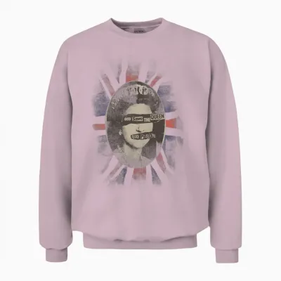 Sex Pistols God Save the Queen Rock Music Band Unisex Sweatshirt - Light Pink