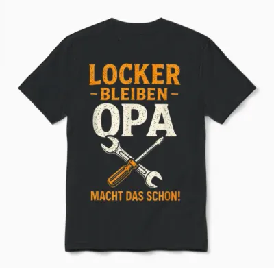 Locker Bleiben - Opa Macht Das Schon! Unisex T-Shirt - Black