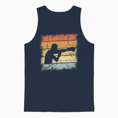 Boxer Retro Unisex Tank Top - Navy