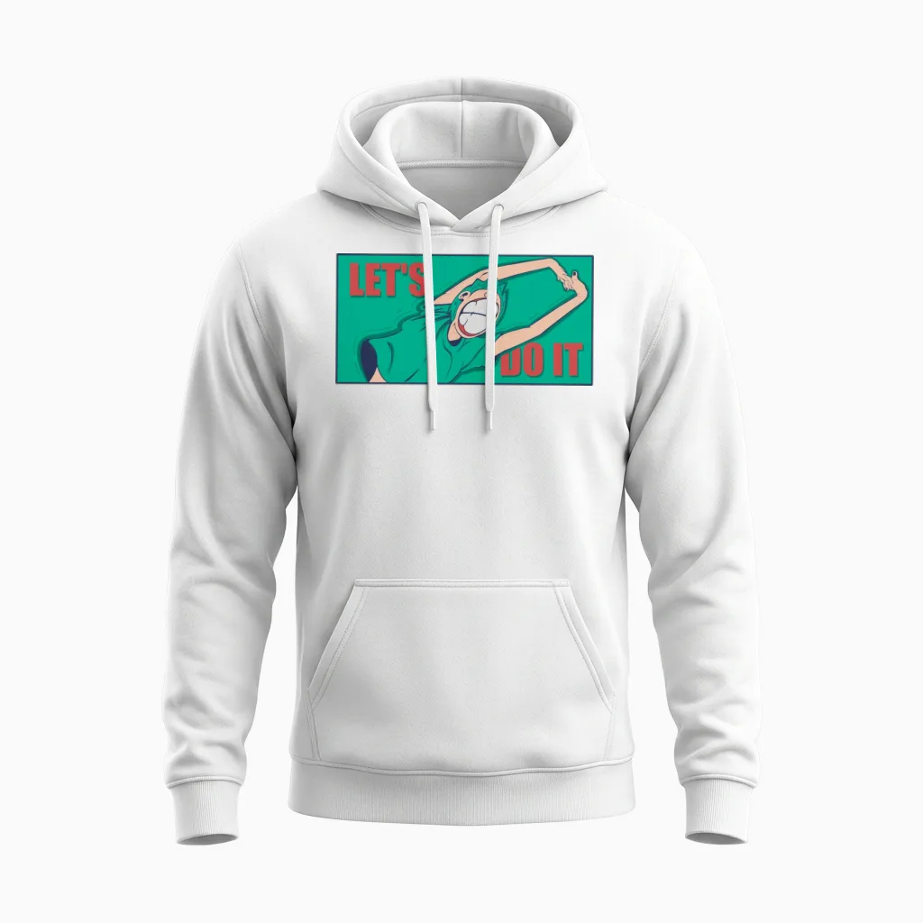 Let's Do It. Unisex Hoodie in White