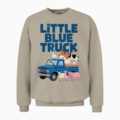 Little Blue Truck Shirt Toddler Animals Little Blue Truck Unisex Sweatshirt - Sand