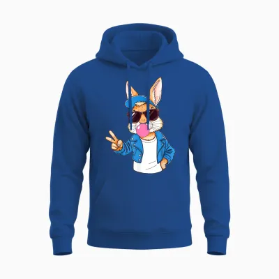 Cooler Hase Osterhase Bunny Kaninchen Kinder Jungen Ostern Unisex Hoodie - Royal