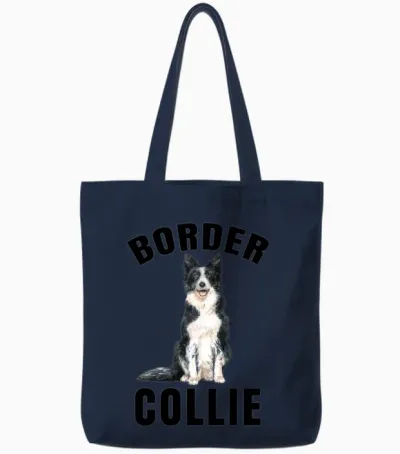 Border Collie Lover's - Gift Border Collie Tote Bags - Navy