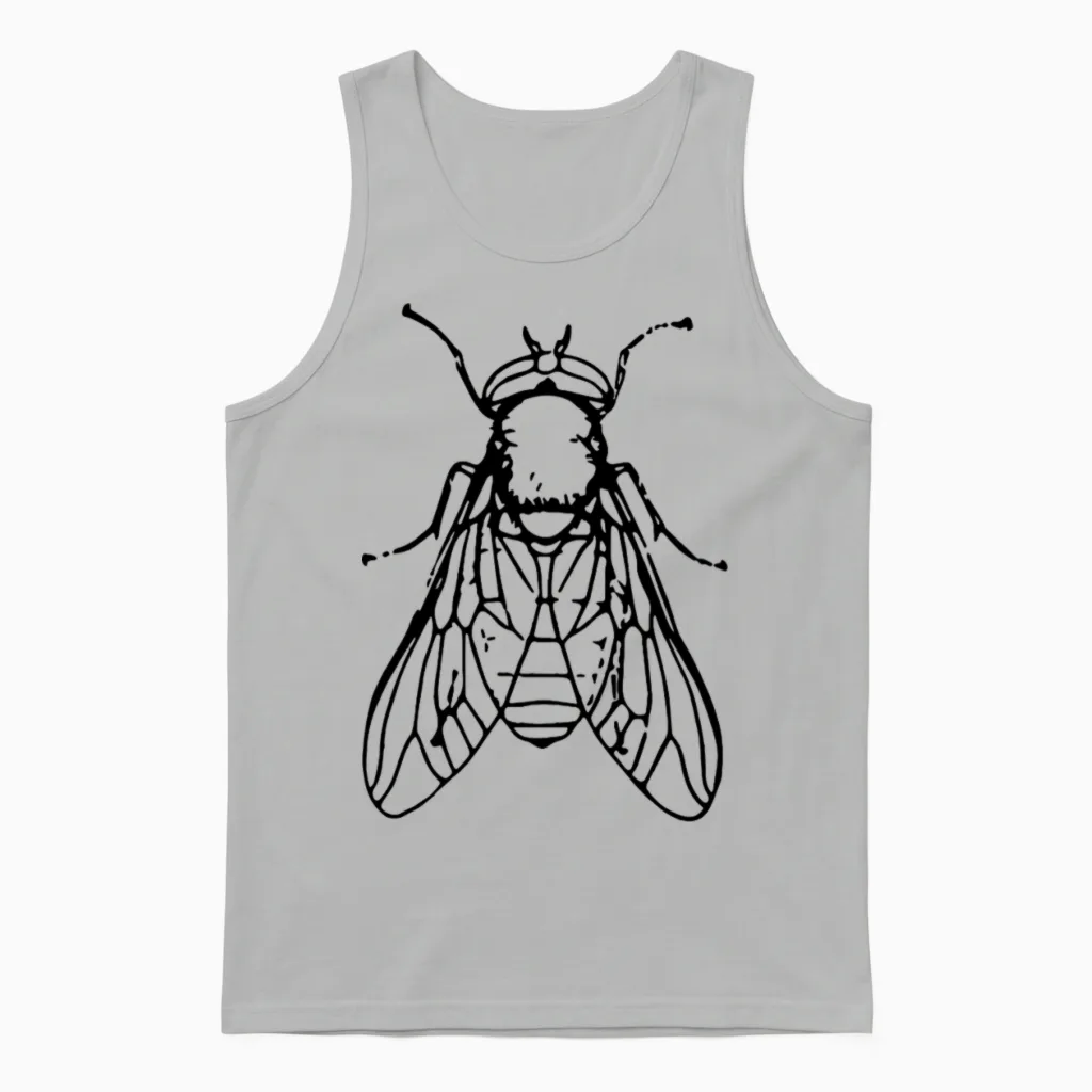 Fly Insect Unisex Tank Top in Ash