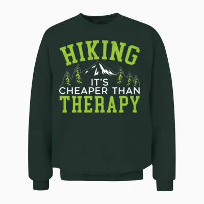 Hike Mountains Climbing Hiker Trek I Love Hiking Unisex Sweatshirt - Forest