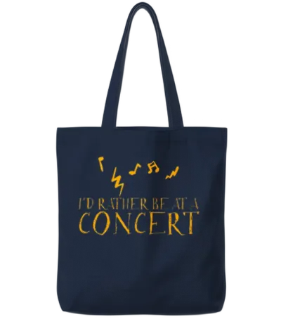 I'd Rather Be at a Concert 3 Tote Bags - Navy