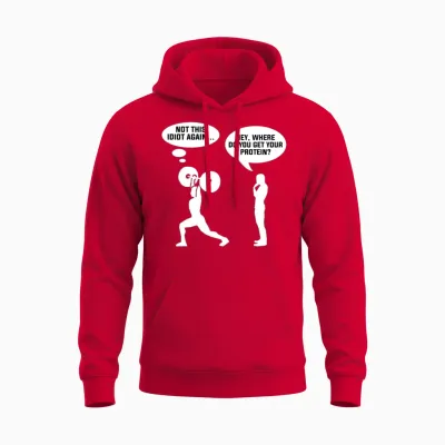 Funny Vegan Workout Unisex Hoodie - Red
