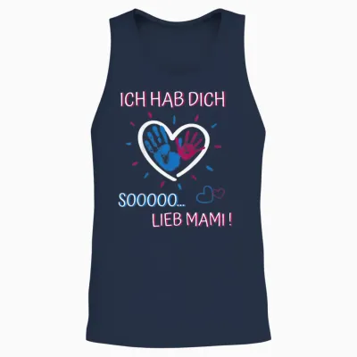Ich Hab Dich Lieb Mama - Für Mädchen Und Jungen Muttertag Unisex Tank Top - Navy