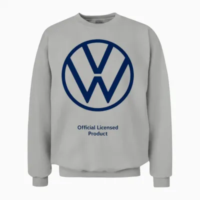 Volkswagen Classic Vw Logo in Blue Unisex Sweatshirt - Ash