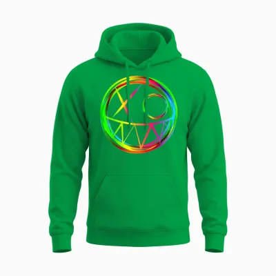 Edm Music Festival Electro Rave Face Techno T-Shirt, Black, S Unisex Hoodie - Irish Green