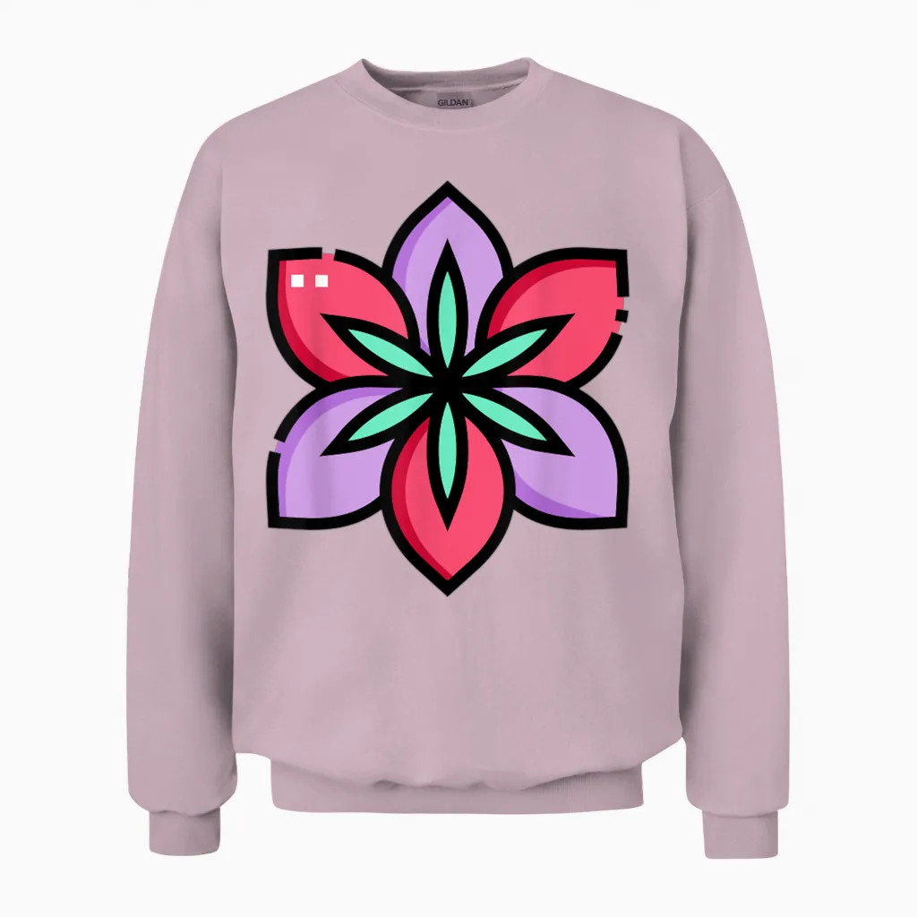 Vraiment Comme Les Fleurs D'amaryllis Belladonna Unisex Sweatshirt in Light Pink
