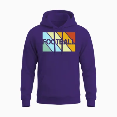 Football Retro Unisex Hoodie - Purple