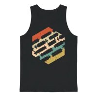 Retro Vintage Skateboards Unisex Tank Top - Black – 1