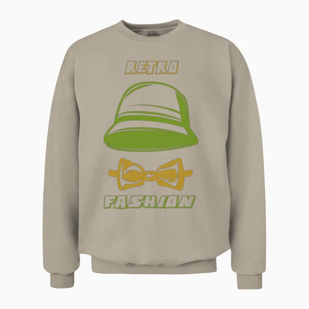 Retro Fashion Vintage Unisex Sweatshirt in Sand
